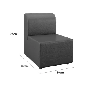 Maria One Seater Sofa - Black