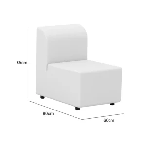 Maria One Seater Sofa - White