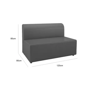Maria Two Seater Sofa - Black