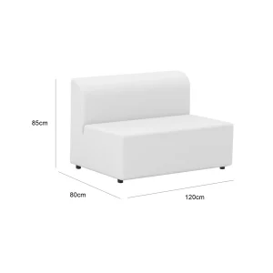 Maria Two Seater Sofa - White