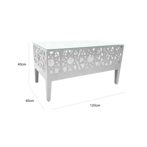 Masharbiya Rectangle Coffee Table - White