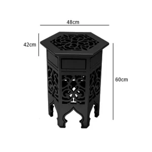Masherbiya Hexagonal Table - Black