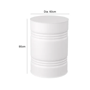 Metal Drum - White