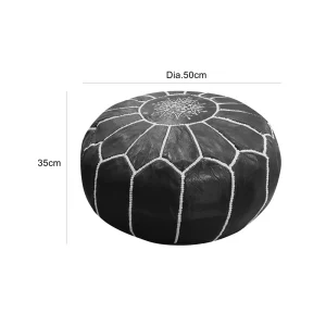 Moroccan Pouf - Black