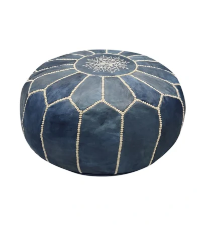 Moroccan Pouf – Dark Blue