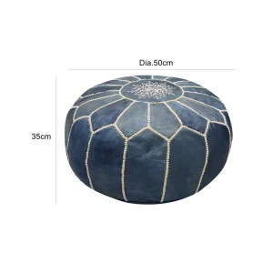 Moroccan Pouf - Dark Blue