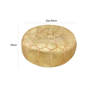 Moroccan Pouf - Gold