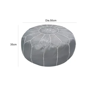 Moroccan Pouf - Grey