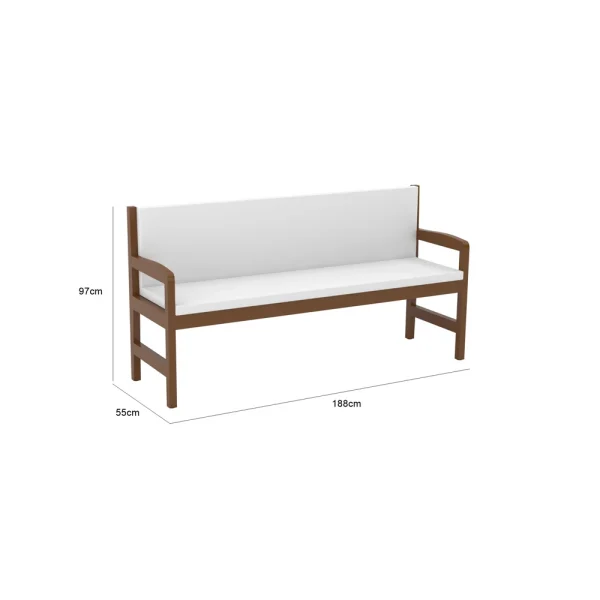 Mudeer Garden Bench - White
