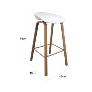 Tulip Barstool - White