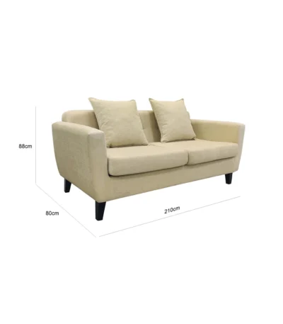 Scandinavian Two Seater Sofa – Beige