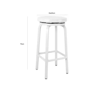 Taburet Barstool - White
