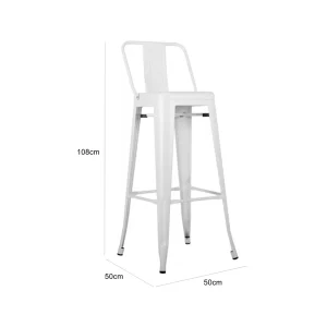 Rex Bar Chair - White