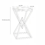 Topaz Side Tables – Gold