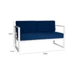 Troy Two Seater Sofa – Blue