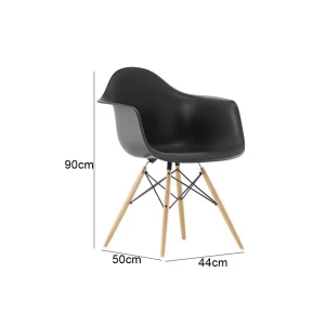Tulip Arm Chair - Black