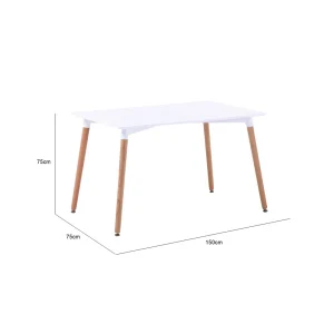 Tulip Meeting Table Rectangle - White
