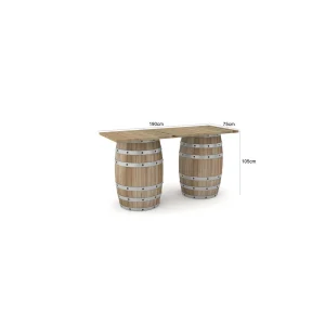 Twin Barrel Cocktail Table