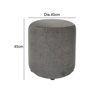 Ulfa Round Ottoman - Grey