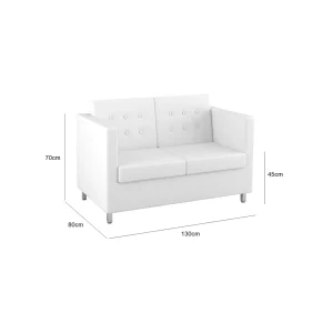 VIP Two Seater Sofa - White