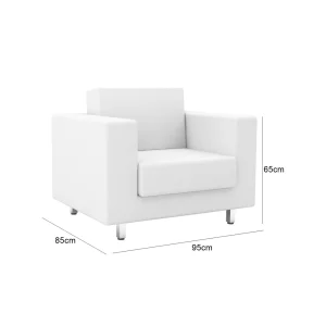 VVIP One Seater Sofa - White