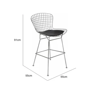 Wire Bar Chair - Black