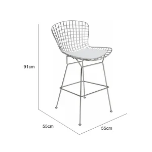 Wire Bar Chair - White