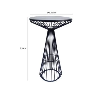 Wire Cocktail Table - Black