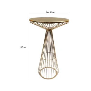 Wire Cocktail Table - Gold