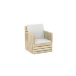Woody One Seater Sofa – White