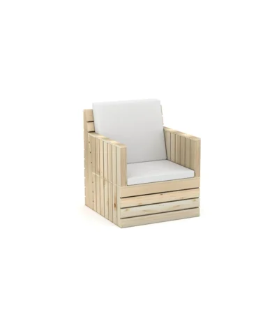 Woody One Seater Sofa – White