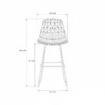 Arrow Wire Bar Chair – Rose Gold