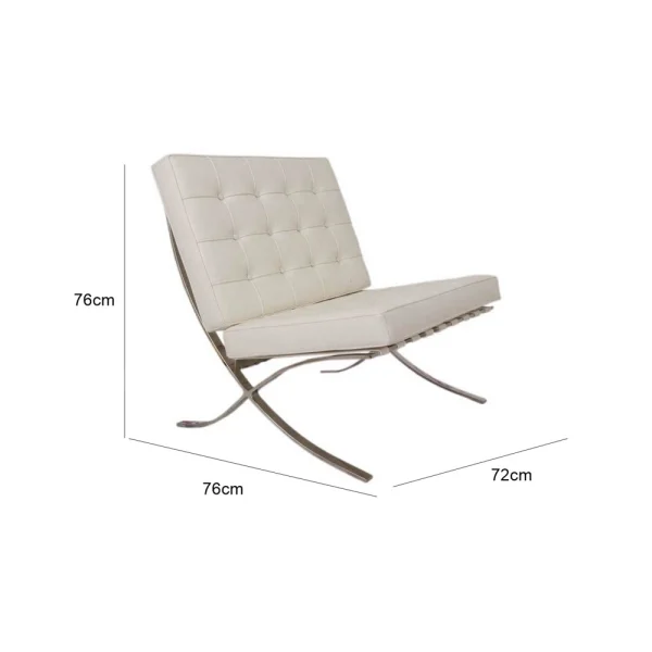 Barcelona One Seater Sofa - Beige