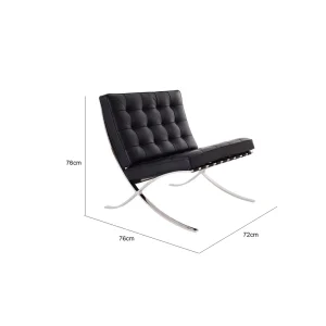 Barcelona One Seater Sofa - Black
