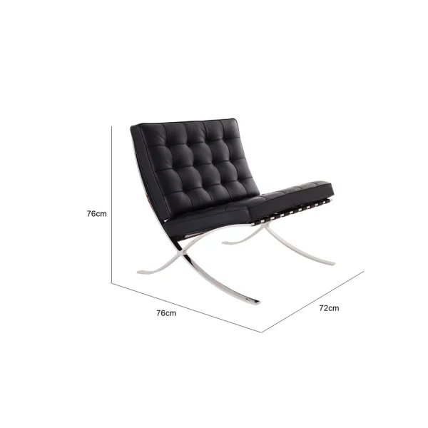 Barcelona One Seater Sofa - Black