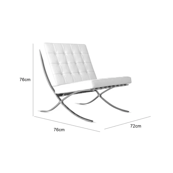 Barcelona One Seater Sofa - White