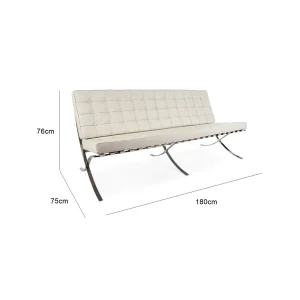 Barcelona Three Seater Sofa - Beige