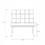 Barcelona One Seater Sofa – Black