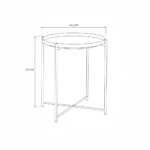 Metal Disk Coffee Table – Black