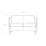 Director Two Seater Sofa – Black