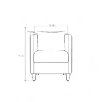 Dublin One Seater Sofa – Grey