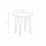 Hairpin Round Coffee Table – Brown