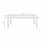 Hairpin Rectangle Dining Table Large – Brown