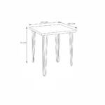 Hairpin Dining Table Square – Brown