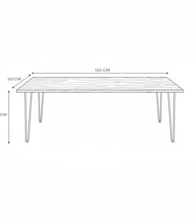 Hairpin Rectangle Coffee Table – White