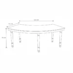 Majestic Half Moon Dining Table – Black