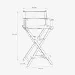 Makeup High Chair – Black
