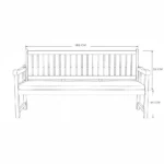 Mudeer Garden Bench – Red Majlis
