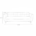 Scandinavian Two Seater Sofa – Beige