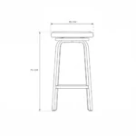 Taburet Barstool – Black